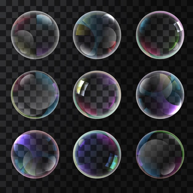 Kleurrijke zeepbellen
