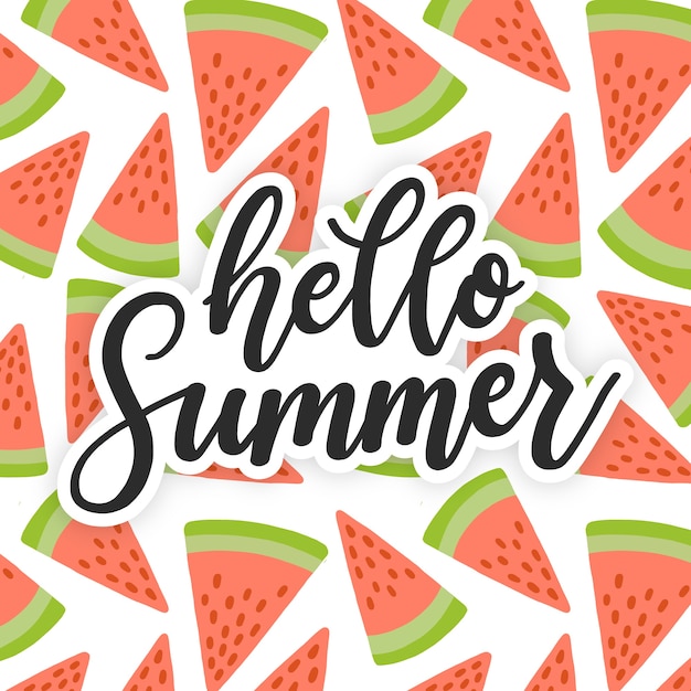 Gratis vector kleurrijke zomer belettering offerte