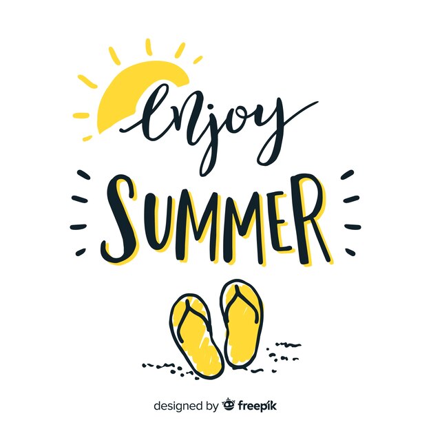 Kleurrijke zomer belettering