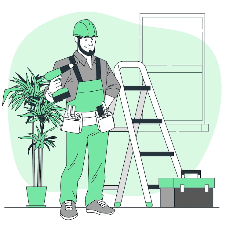 Gratis Vector klusjesman concept illustratie