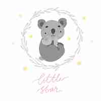 Gratis vector koala kleine ster