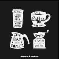 Gratis vector koffie labels
