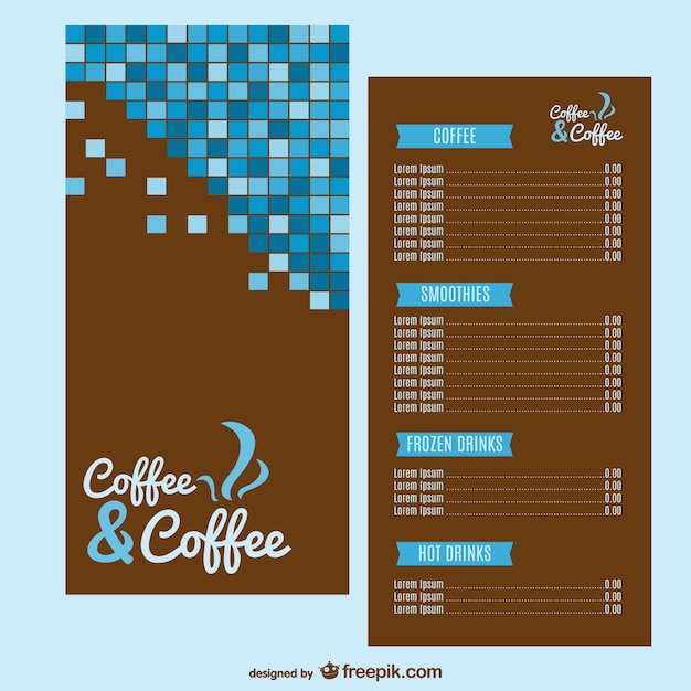 Koffie menu template