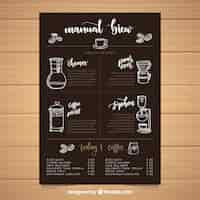 Gratis vector koffie menusjabloon