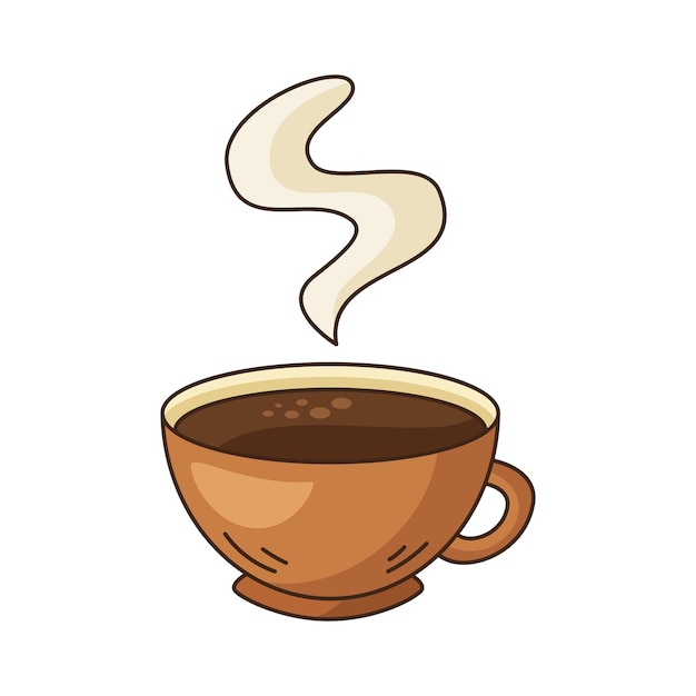 Gratis vector koffiebeker met stoom