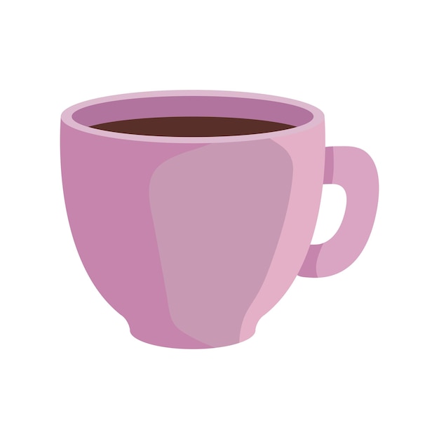 Gratis vector koffiebeker roze keramiek