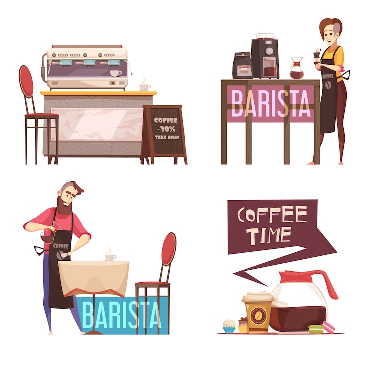 Gratis Vector koffiehuis
