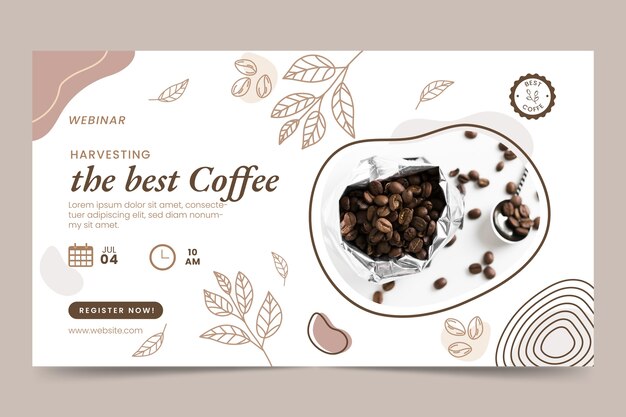 Koffieplantage handgetekende webinar