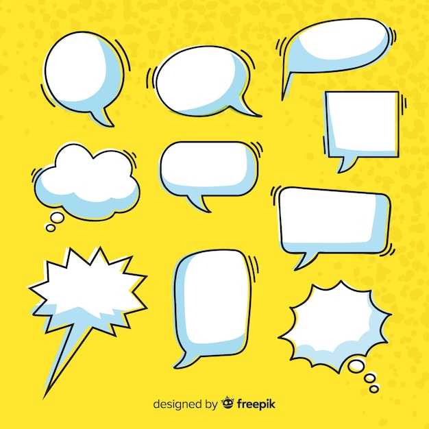 Gratis vector komische speech bubble-collectie