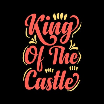 Koning van het kasteel typografie belettering
