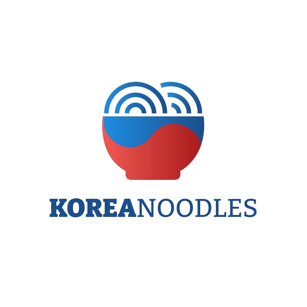 Koreaans logo met kleurovergang