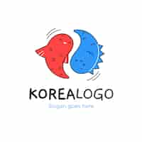 Gratis vector koreaans logo-ontwerp