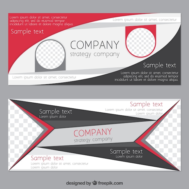 Gratis vector kort bedrijf banners