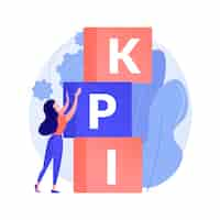 Gratis vector kpi abstract concept illustratie