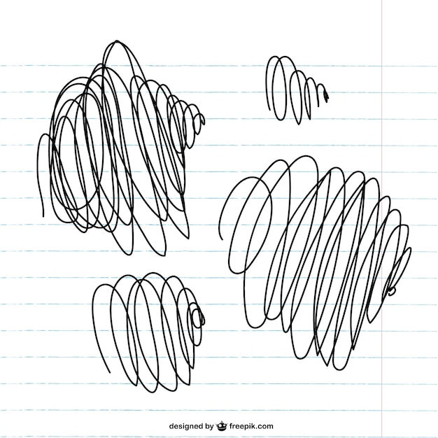 Krabbels op papier vector