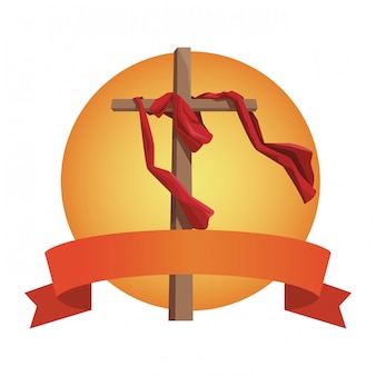 Kruis katholiek symbool Premium Vector