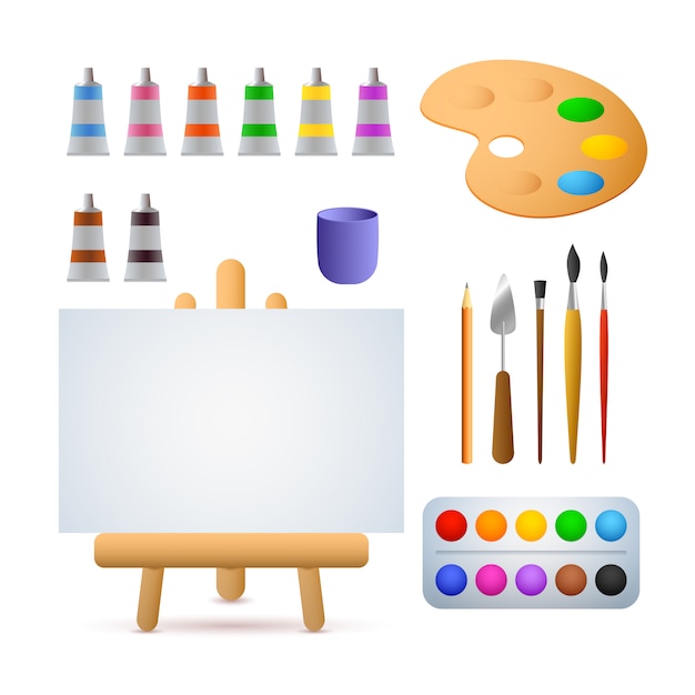 Gratis vector kunst studio illustratie