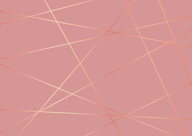 Laag poly abstract ontwerp in roségoud
