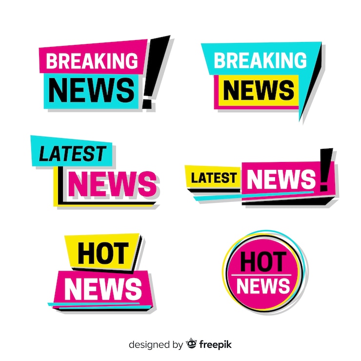 Gratis Vector laatste nieuws banner collectie