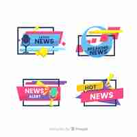 Gratis vector laatste nieuws banner collectie