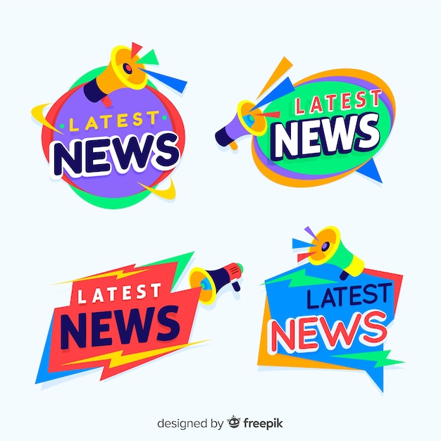 Gratis vector laatste nieuws banner collectie