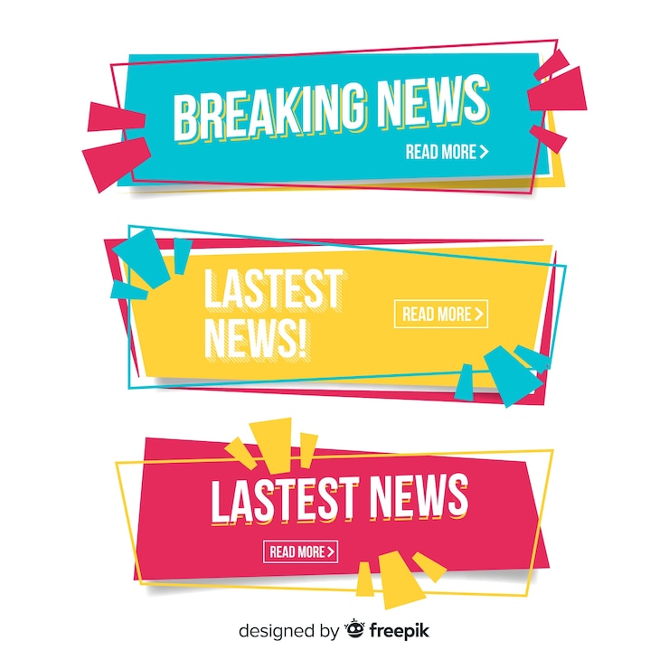 Gratis Vector laatste nieuws banner collectie