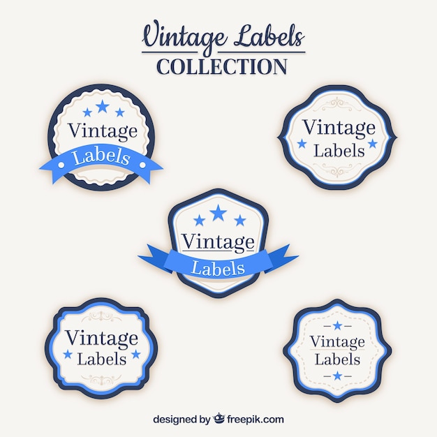 Gratis vector labelscollectie in vintage stijl