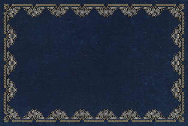 Lace frame achtergrond, floral blauwe vintage design vector