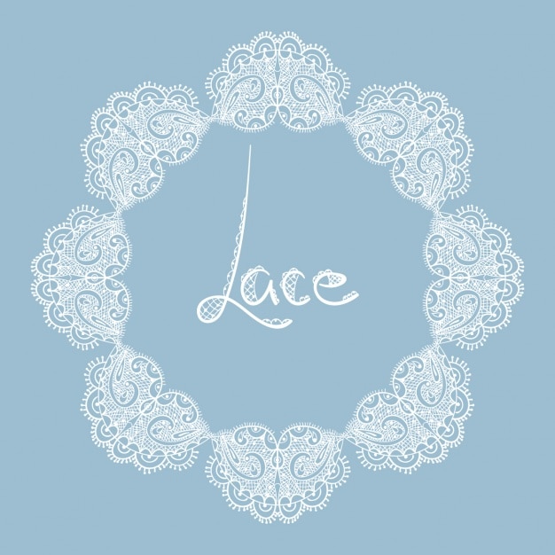 Gratis vector lace sierlijst