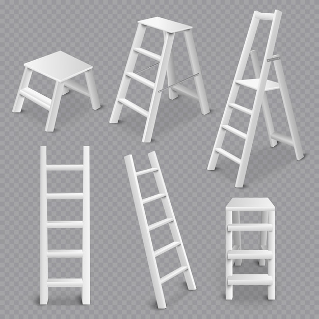 Gratis vector ladders realistische set transparant