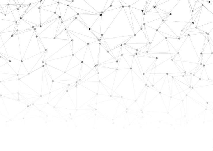 Gratis Vector lage polyachtergrond met verbindingslijnen en punten