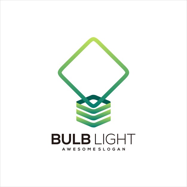 Lamp gradiënt kleurrijk logo