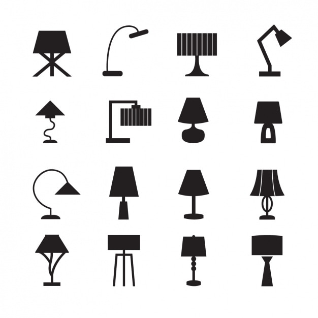 Gratis vector lampen iconen collectie