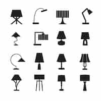 Gratis vector lampen iconen collectie