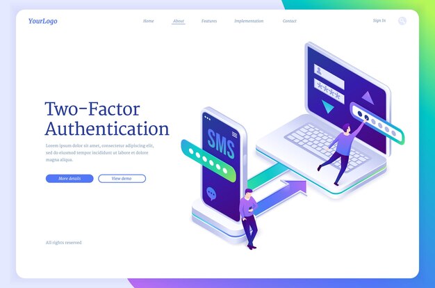 Landingspagina met tweefactorauthenticatie