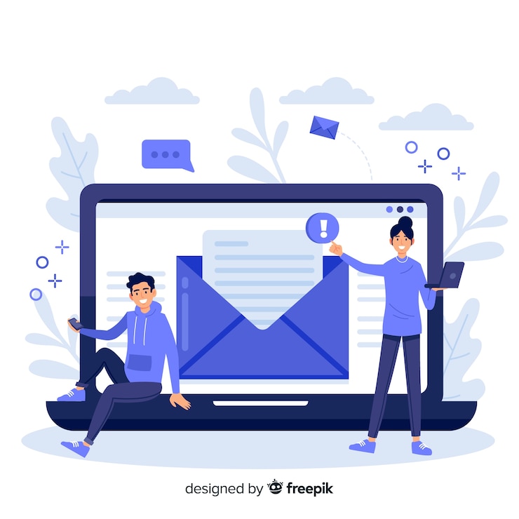 Gratis Vector landingspagina nieuw berichtconcept