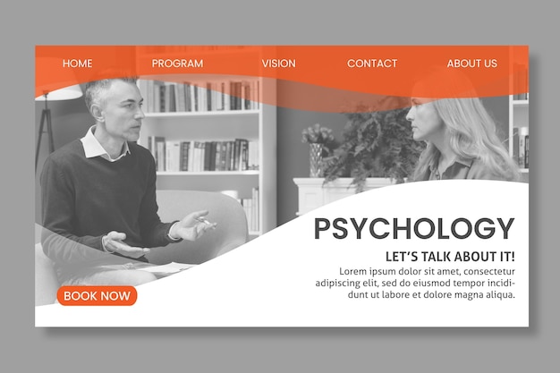 Landingspagina sjabloon voor psychologie