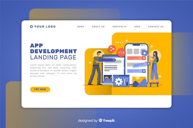 Landingspagina voor app-ontwikkeling