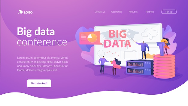 Landingspagina voor big data-conferenties