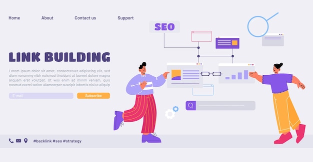 Landingspagina voor linkbuilding karakters gebruiken seo