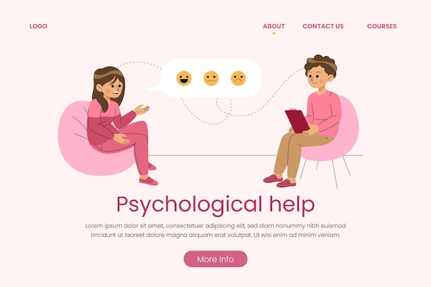 Landingspagina voor psychologische hulp