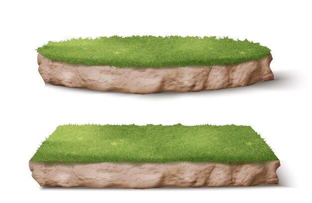 Landstuk met groen gras realistisch tuinperceel