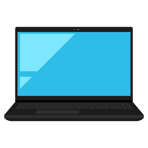 Gratis vector laptop gekleurd