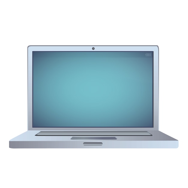 Gratis vector laptop op witte achtergrond