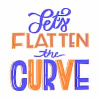 Gratis vector laten we de curve-letters afvlakken