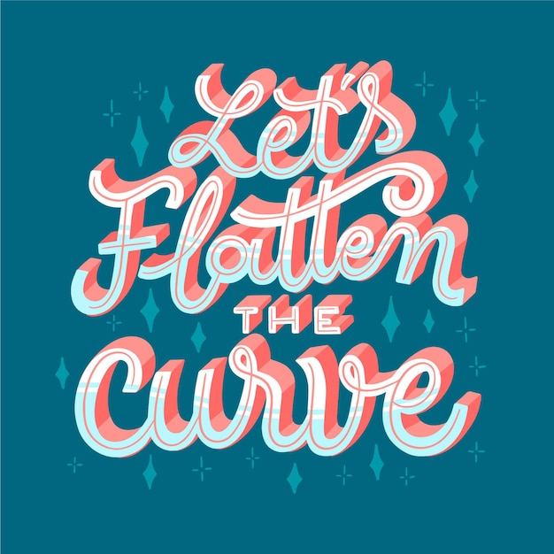 Gratis vector laten we de curve-letters afvlakken