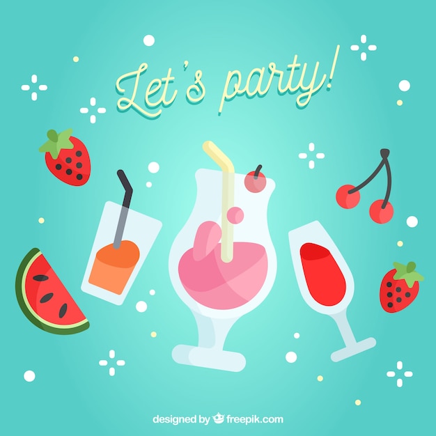 Gratis vector laten we feestachtergrond maken