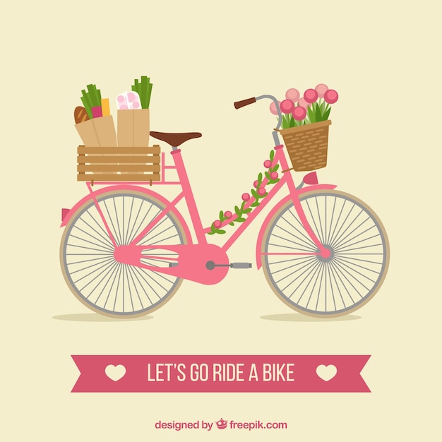 Gratis vector laten we gaan fietsen