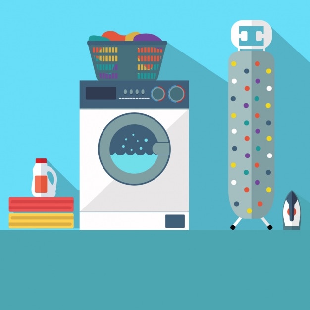 Gratis vector laundry achtergrond ontwerp