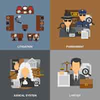 Gratis vector law flat set